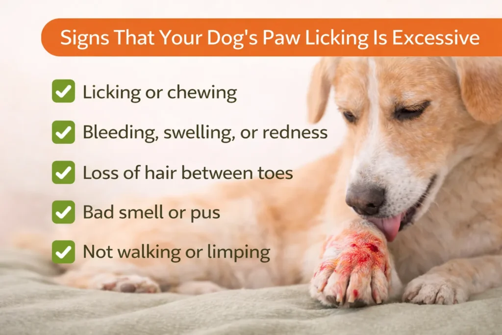 excessive paw licking