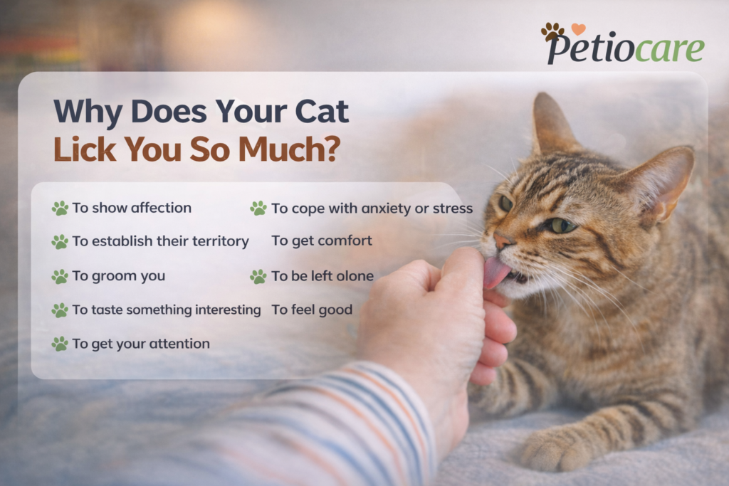 why my cat lick me so much